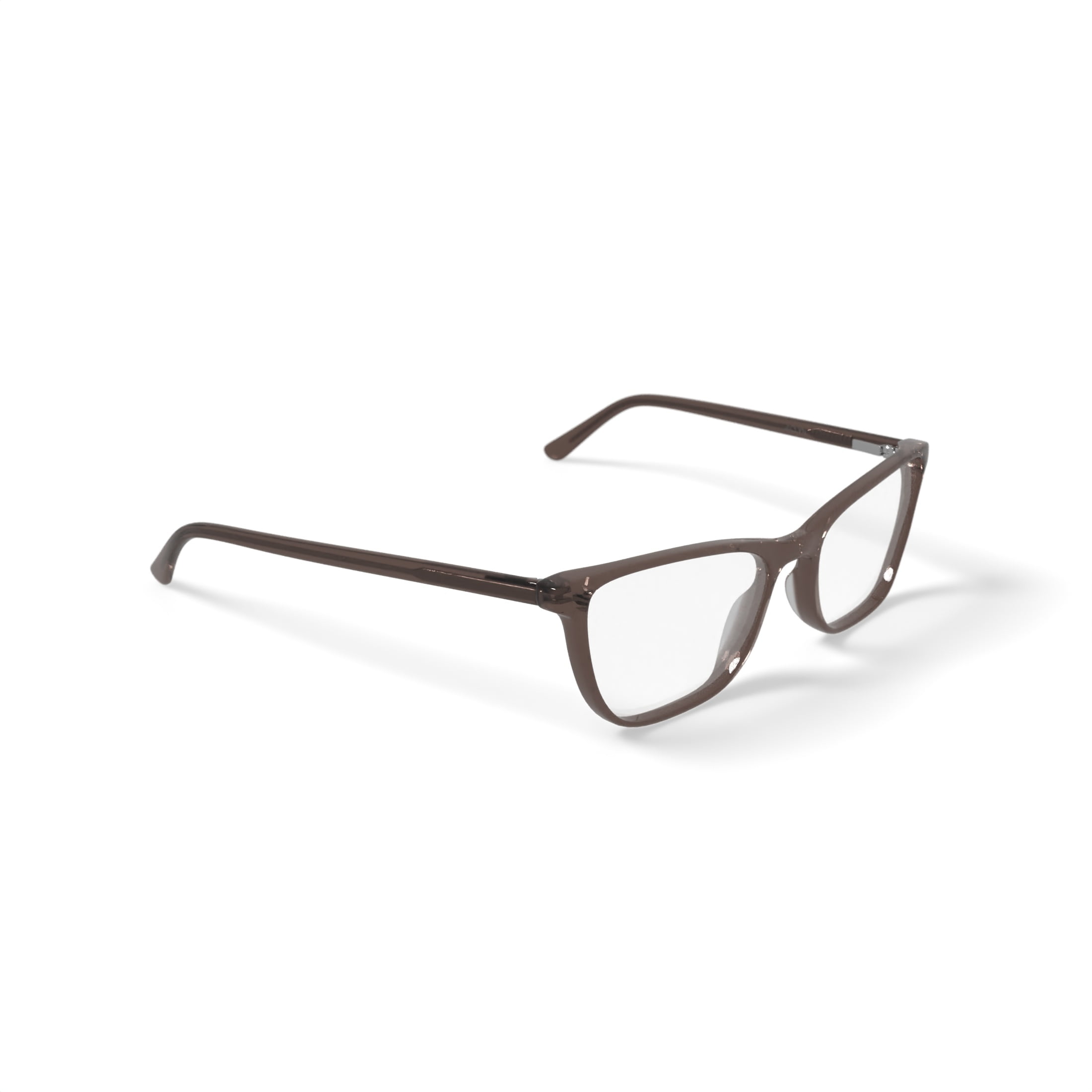 Walmart Women's MV005 Jaclyn Square Prescription Eyeglasses with Case, Light Brown