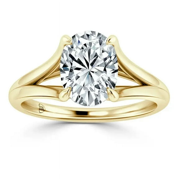 Solitaire Engagement Ring 1 Ct G VS2 Lab Grown Diamond 14K Yellow Gold
