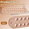 thumbnail image 2 of 2Pcs Wood Embroidery Thread Organizers 20 Holes Wooden Embroidery Floss Organizer Stitch Thread Organizer Wooden Stitch Thread Holder Needlework Thread Sorter for DIY Sewing Crafts Brown, 2 of 5