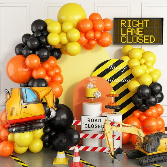 Kit de guirnaldas de globos para fiestas, tan anchas, con papel de aluminio para camiones