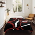 thumbnail image 4 of Red Geometric Large Tapestry for Bedroom Wall Hanging Tapestry, Vintage Abstract Stripes Aesthetic Art Ceiling Backdrop Tapestries Poster Blanket Wall Decor for Teens Room Living Room Dorm 100" x 59", 4 of 8