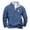 Blue, variant on successthop Plus Size Sweatshirts with Pockets Men Quarter Zip Long Sleeve Sweaters Pullover Top Vintage Streetwear