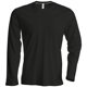 thumbnail image 1 of Kariban - Camiseta Básica entallada con cuello de redodndo de manga larga - 100% algodón primera  extra suave (Negro), 1 of 4