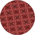 thumbnail image 1 of Ahgly Company Tapis d'Intérieur Ronds de Style Transitionnel Lavables à la Machine, Rouge Canneberge, 8 Pieds Rond, 1 of 7