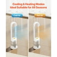 thumbnail image 2 of 26" Oscillating Tower Fan with 9-Hour Timer and Remote Control, High Velocity 16 ft/s Wind Speed, 8 Cooling and 3 Warming Levels, Wide 80° Oscillation, Quiet Bladeless Design for Year-Round Comfort, 2 of 11