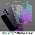 thumbnail image 2 of Rosebono Compatible With Samsung Galaxy S24 Plus Case, Hybrid Glitter Sparkle Transparent Colorful Gradient TPU Skin Cover Protection Case (Teal/Purple), 2 of 4