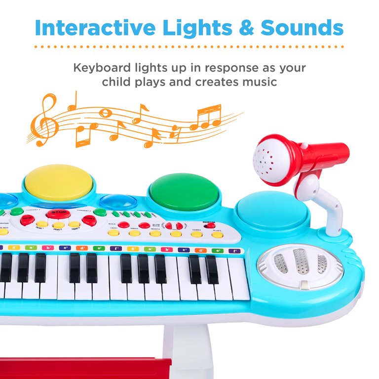 Piano Electrónico Infantil De 37 Teclas Con Micrófono – Juguete Musical Educativo Para Niños De 3 A 8 Años – Regalo Perfecto Para Futuros Músicos