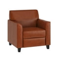 thumbnail image 2 of BizChair Cognac LeatherSoft Chair with Clean Line Stitched Frame, 2 of 9