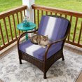 thumbnail image 4 of Outdoor Patio Cushion Covers 4 Pack Purple Ombre Patio Chair Cushion Covers with Ties and Zipper Purple Ombre White Stripes Waterproof Outdoor Seat Cushion Covers for Patio Furniture 24"x24", 4 of 9