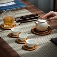 thumbnail image 4 of ENJOYW Plate Mat Woven Multipurpose Handmade Chinese Knot Rattan Thermal Insulation Coaster for Daily Use Placemat, 4 of 7