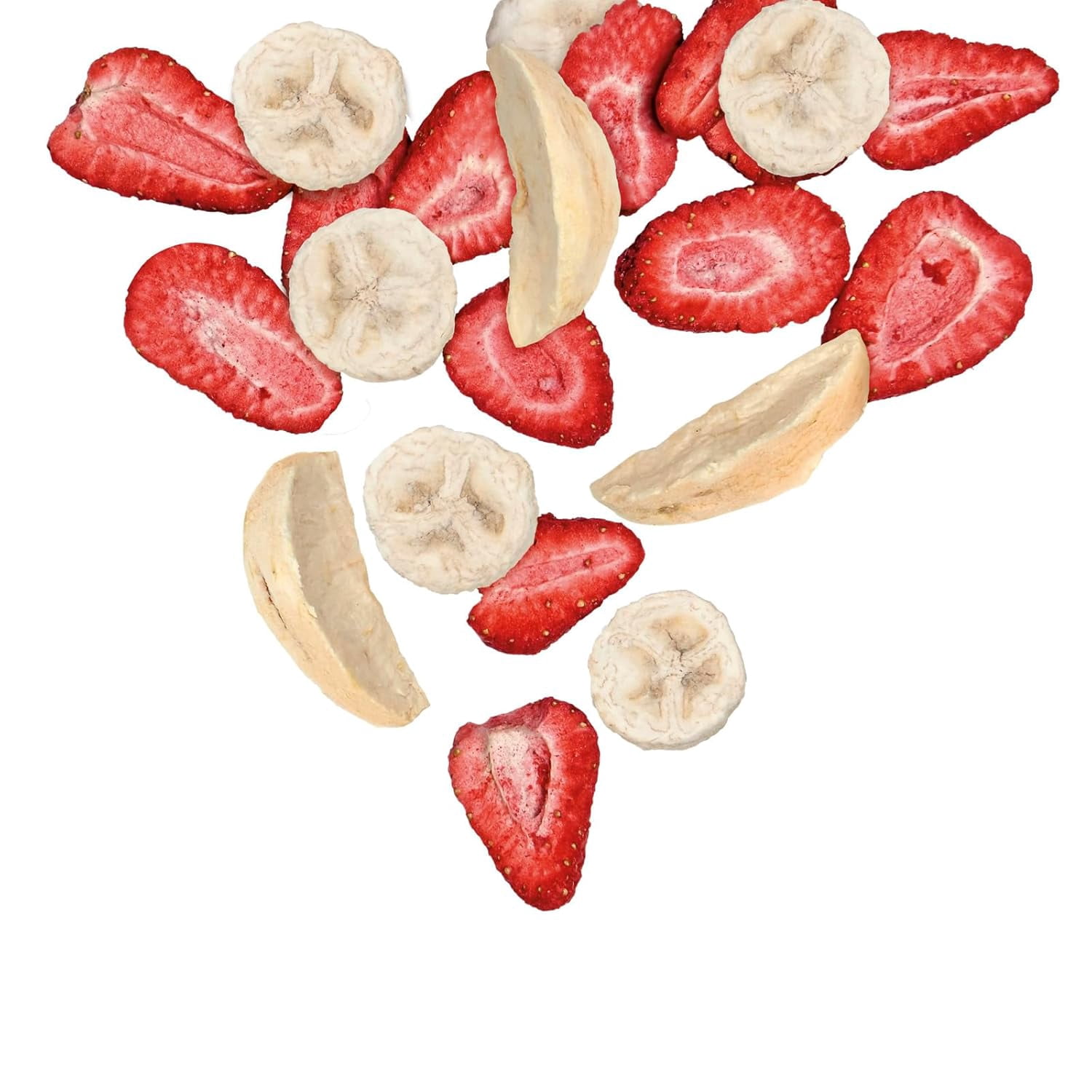 Pol’s Freeze Fresh Premium Freeze Dried Strawberries, Apples, Bananas | Non-GMO, Kosher, Vegan, Gluten-Free, No Additives, No Added Sugar | 6x Sliced Apple & 6x Strawberry-Banana