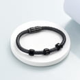 thumbnail image 4 of Leather Braided Bracelet Cremation Jewelry for Ashes Funeral Urns Bracelet for Cremation Ashes Wrist Wrap, 4 of 6