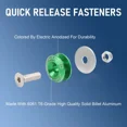 thumbnail image 4 of 4Pcs Cnc Fastener Quick Release Car Bumper Fender Trunk Hatch Lid Green Kit, 4 of 5