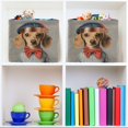 thumbnail image 6 of Yayeee 2 Pack Canvas Storage Basket with Handles for Shelves Fabric Bins Closet Organizer, Yellow Dog Artist, 6 of 8