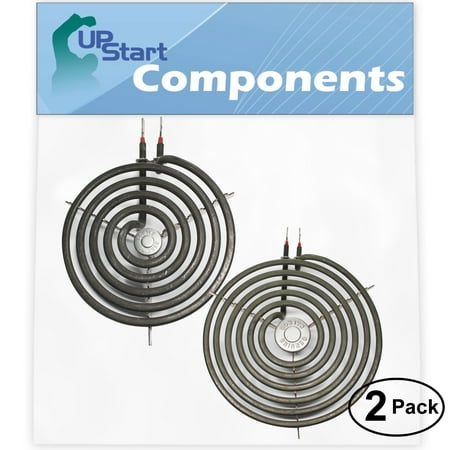 

2-Pack Replacement for General Electric JCSP31WV2WW 8 inch 6 Turns & 6 inch 5 Turns Surface Burner Elements - Compatible with General Electric WB30M1 & WB30M2 Heating Element for Range