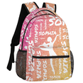 thumbnail image 2 of Jiaoprinted Personalized Ballet Dance Backpack Custom Backpack with Name Customized Casual Bag Daypack for Woman Orange Pink Glittering, 2 of 7
