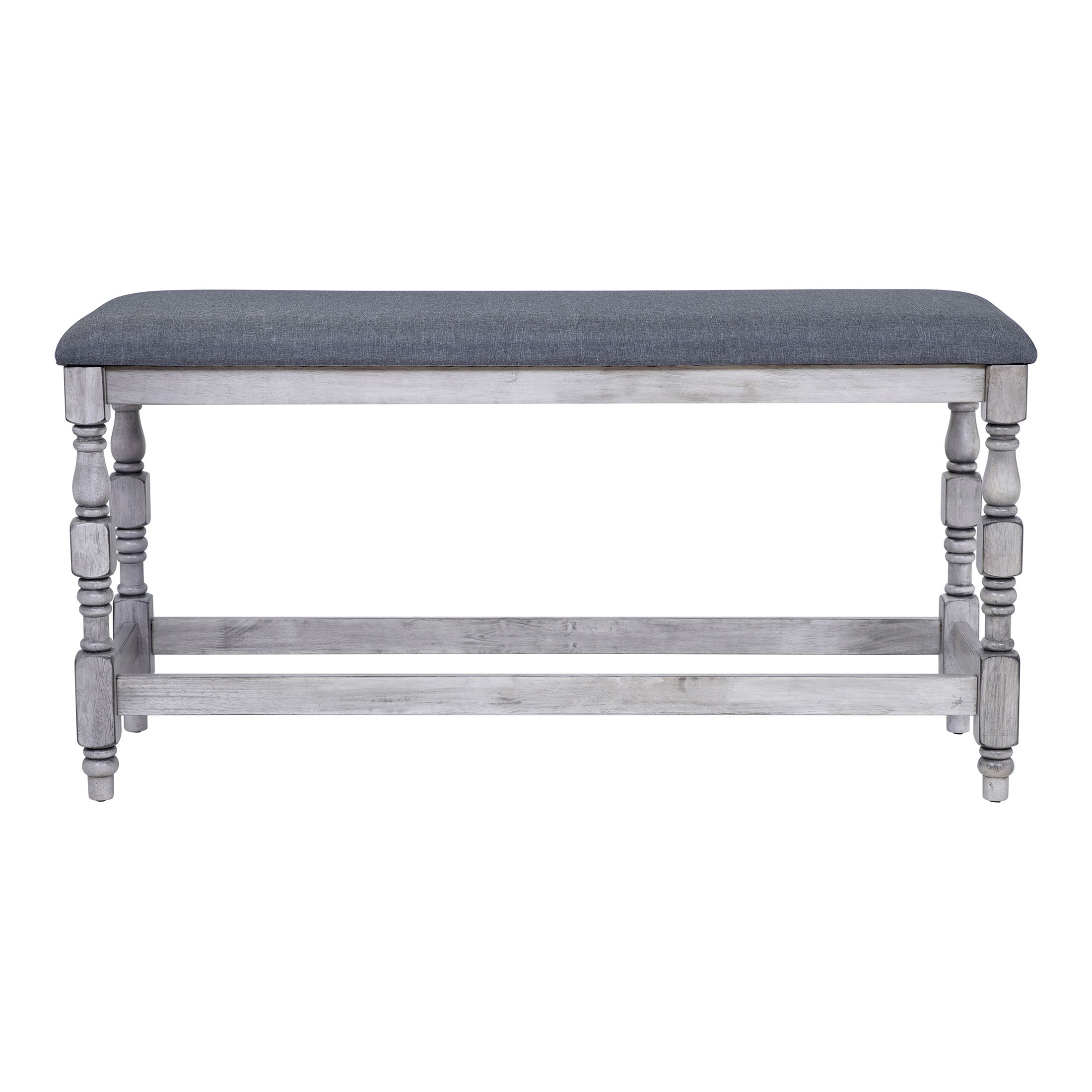 Furniture of America Yelle Padded Counter Height Bench, White