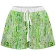 thumbnail image 4 of LEBONYARD Summer Clearance Womens Shorts,Women's Shorts in Popular Patterns,Women's Summer Printed Pocket Bandage Shorts Casual Pants Green XL, 4 of 5