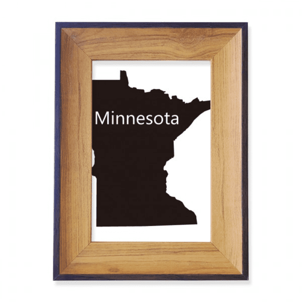 Minnesota America USA Map Outline Photo Frame Exhibition Display Art ...