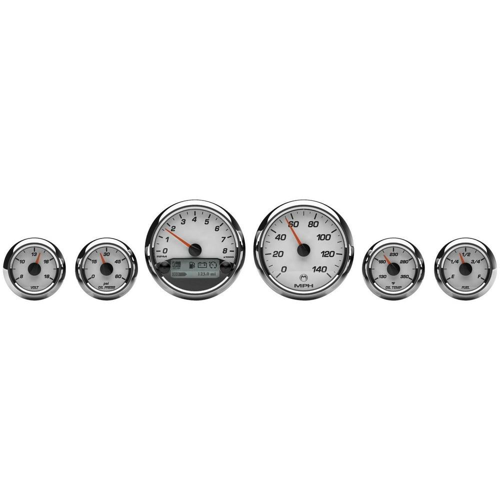 Medallion Instrumentations Premium Bagger Gauges Racing White 8960
