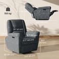 thumbnail image 3 of HOMCOM Fauteuil Inclinable Électrique, Fauteuil Inclinable Rembourré avec Ports USB, 3 of 10