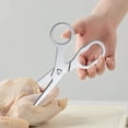 thumbnail image 4 of TIELUTT Food Scissors Kitchen Scissors Stainless Steel Detachable Kitchen Shears for Food Meat Chicken Vegetable Storage Rack Table Home Gadgets Gel One Handed Gadgets Sprout Glass Copper Pot with, 4 of 7