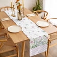thumbnail image 3 of Spring Daisy Table Runner 36 Inches Long Farmhouse Dress Scarves, Pink Moroccan White Wildflowers Country Plants Dining Tablerunner for Coffee Table/Kitchen Island/Party Décor, Small 13" x 36", 3 of 8