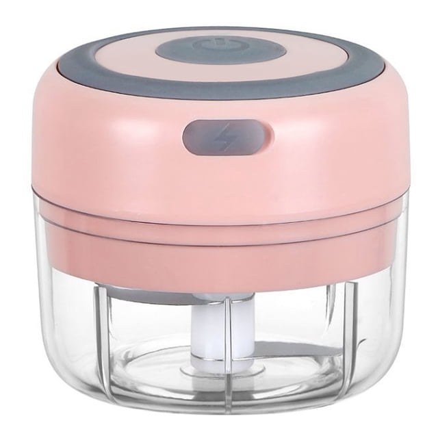 Picadora Portátil USB de 100ml en Rosa – Triturador de Ajo, Carne, Frutas y Más, Ideal para Viajes y Cocinas Pequeñas, Fácil de Limpiar y Seguro de Usar.
