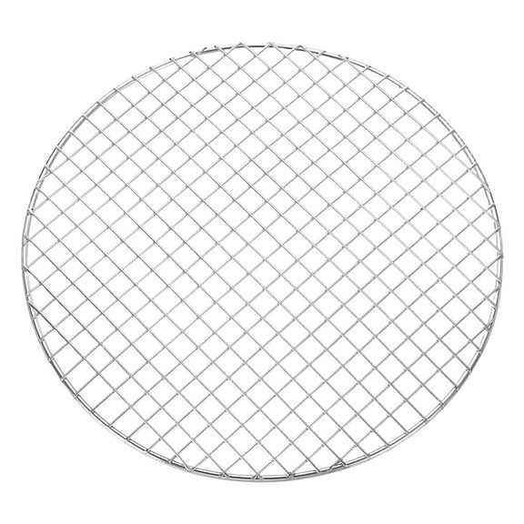 Uxcell Round Cooking Rack, Dia 12 Inch Stainless Steel Grill Grate Cross Wire Barbecue Grill for Cooking Baking Air Fryer Racks, Silver