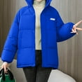 thumbnail image 2 of Fesfesfes Hoodie Coat for Women Hoodless Zippers Solid Loose Long Sleeve Bomber Warm Blouse Coat Jackets On Sale, 2 of 5