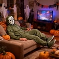 thumbnail image 2 of 2026 Halloween Costu-me Unisex Adult Hooded Onesie Oversized Zipper Loungewear Jumpsuit, 2 of 6