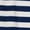 Blue, variant on Navy And White Striped Short Sleeve Midi Dress With Side Slit Casual Womens Dress