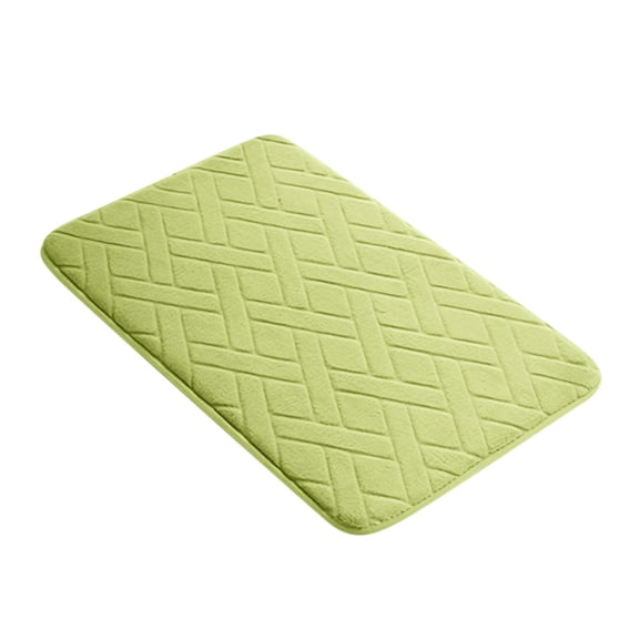 Hmgxay Thickened Memory Foam Coral Fleece Bath Mat, Super Absorbent Kitchen Rug, Non-slip Bathroom Floor Mat, Soft Comfortable Foot Support(15.7x23.6 Inches)