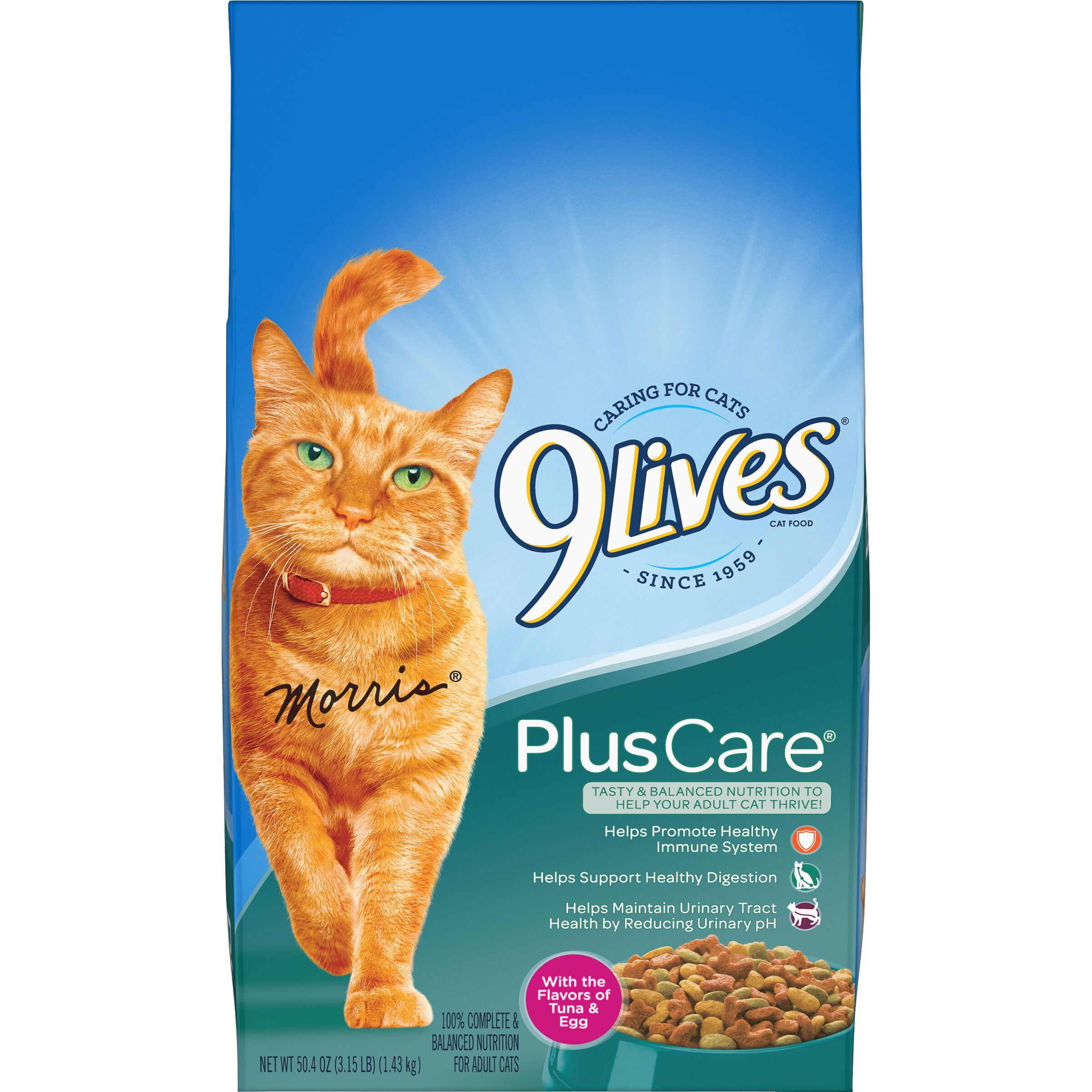9Lives Plus Care Dry Cat Food, 3.15Pound Bag