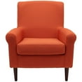 thumbnail image 2 of Fox Hill Trading Ellis 17.5"H Fabric Rolled Arm Lounge Chair in Orange, 2 of 4