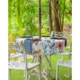 thumbnail image 3 of Spring Watercolor Blossom Flower Outdoor Round Tablecloth Zippered Table Cover with Umbrella Hole,Botanical Leaves on White Waterproof Table Cloths for Patio Garden Picnic Tables,60in, 3 of 7