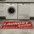 thumbnail image 4 of Ottomanson Non-Slip Rubberback Text 2x5 Laundry Room Runner Rug, 20" x 59", Red, 4 of 8