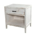 thumbnail image 5 of Wide Night Stand, 24‘’ Bedside Table with Storage White Solid Wood,1 Drawer and 1 Shelves for the Bedroom, 5 of 13
