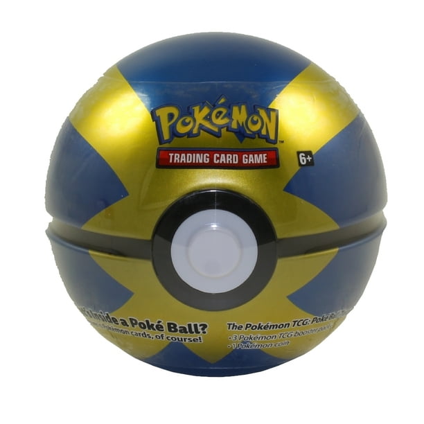 Pokemon Sun & Moon - 2019 Collectors Poke Ball Tin - QUICK BALL (3 packs &  1 Coin)