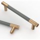 thumbnail image 1 of 10 stycken guldgrå kökshandtag 128 mm guldmetallmöblerhandtag med skruvar, för skrivbord, lådor, skåp, skåp UK0026, 1 of 5