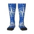 thumbnail image 2 of Lsque Compass Printed Crew Socks Men's Women's LightWeight Thin Casual Calf Socks ,Knee High Socks,Cotton Socks, 2 of 9