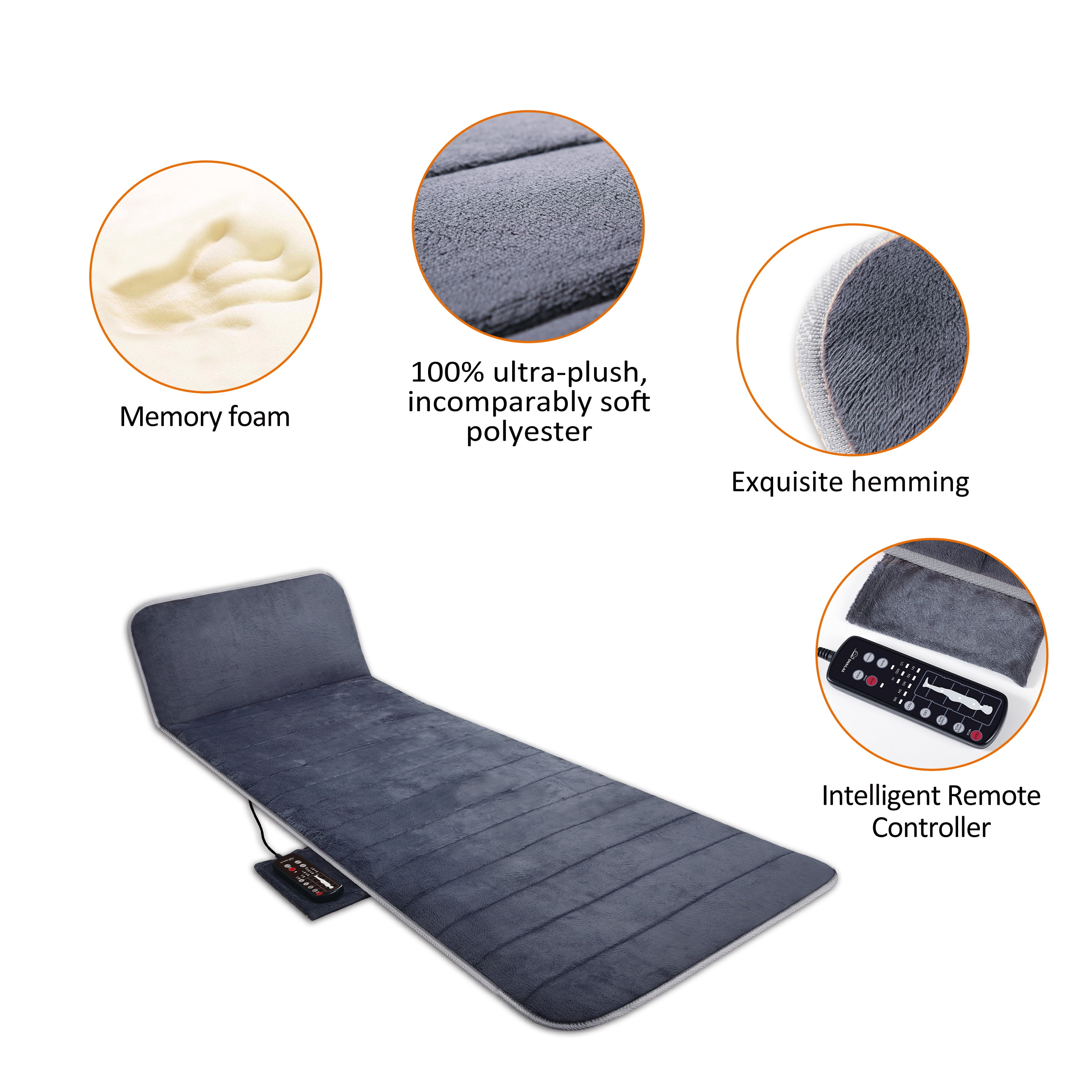 Snailax Full Body Massage Mat with Heat & Movable Shiatsu Neck Back  Massager Pillow, 10 Vibration Mo…See more Snailax Full Body Massage Mat  with Heat