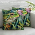 thumbnail image 3 of Chilfamy Funny Animal Frog Home Decorative Throw Pillow Cover Watercolor Tree Frog in Tropical Jungle Cushion Case Decoration Outside Pillowcase Sofa Couch Decor, 3 of 5