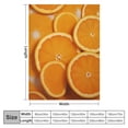thumbnail image 4 of ONETECH Orange Blanket and Throws Fruit Slice Realistic Food Funny Christmas Blanket Gift for Boys Girls Soft Flannel All Season Home Room Decor Bed Couch Office Dorm, 4 of 6