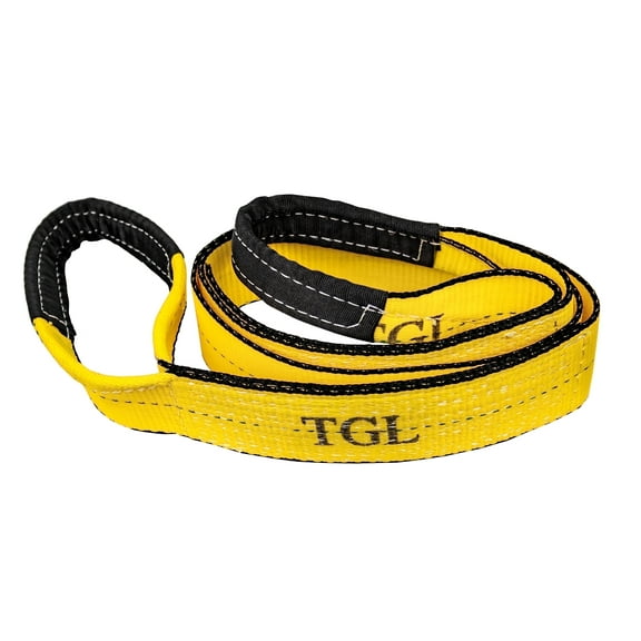 TGL 3 inch, 8 Foot Tree Saver Strap, Emergency Tow Strap with Loops 30,000 lbs for Truck, UTV, ATV