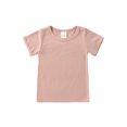 thumbnail image 5 of xiaxaixu Solid Color Short Sleeve Round Neck Pullover + High Waisted Pants, 5 of 5