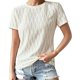 thumbnail image 1 of Gibobby Playera de Manga Corta con Cuello Redondo Camiseta informal manga corta con agujeros para mujer(Blanco,CH), 1 of 4