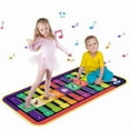 thumbnail image 2 of Kids' Interactive Piano & Dance Mat - Double Row Keys, Light/Sound Effects, Parent-Child Musical Toy for 4-6 Years, Durable Polyester, 144x70cm (Model 4953D) – Learn & Play with Foot, 2 of 7