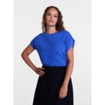 thumbnail image 2 of Scenario Women's and Women's Plus Shirred Shoulder Tee, Sizes XS-4X, 2 of 6