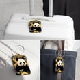 thumbnail image 6 of Panda Sunflower Luggage Tag, Travel Tags, Handbag Tag - Square PU Leather 2 Pack with Privacy Cover and Stainless Steel Ring - Suitable for Travel, Backpack, Handbag [Amazon Approved], 6 of 7